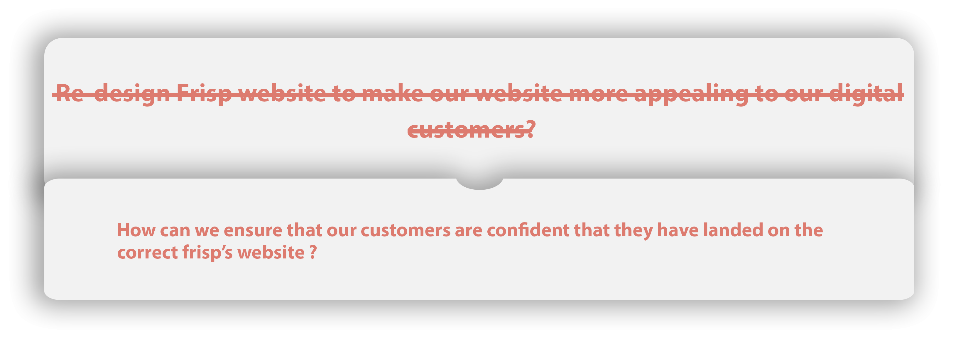 Reframed problem statements written as How Might We questions
